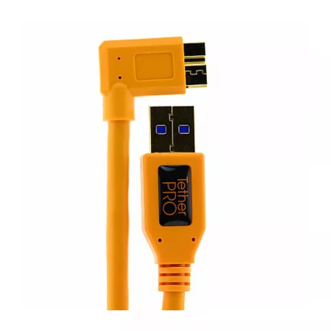 Кабель Tether Tools TetherPro USB 3.0 to Micro-B Right Angle 4.6m Orange (CU61RT15-ORG)