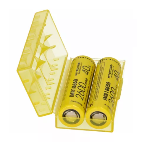 Аккумуляторная батарея Nitecore IMR18650 2600 мАч ток разряда 25А пиковый ток 40А (2 шт)