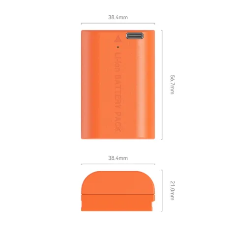 SmallRig 5407 Аккумулятор литий-ионный LP-E6P USB-C Rechargeable Camera Battery (Orange)