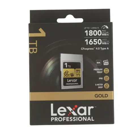 Lexar Professional Gold CFexpress 4.0 Type A 1TB VPG400, R/W 1800/1650 МБ/с (LCAGOLD001T-RNENG)