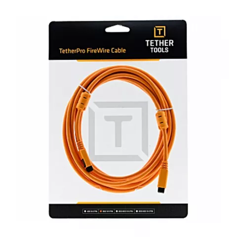 Кабель Tether Tools TetherPro FireWire 800 9-Pin to 9-Pin 4.6m Orange (FW88ORG)
