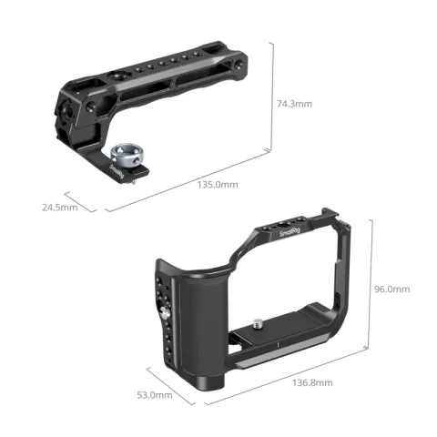 SmallRig 5766 Комплект для цифровой камеры Canon EOS R50 V, верхняя ручка, фиксатор кабеля (Black)
