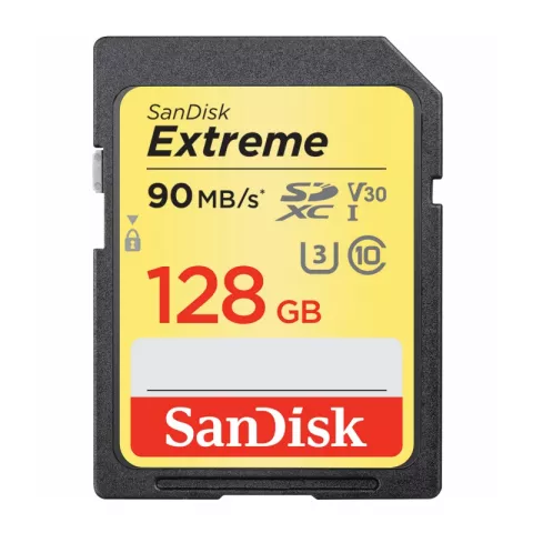 Карта памяти SanDisk Extreme SDXC UHS Class 3 V30 90MB/s 128GB