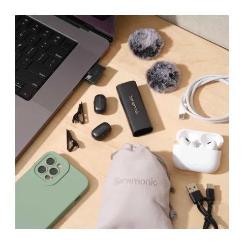 Saramonic Air SE-02 Радиосистема 2,4 ГГц 2 приемника + 2 передатчика, разъемы Type-C и Lightning