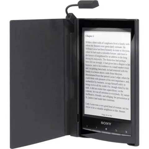 Обложка с подтcветкой Sony PRSA-CL10B черная для электронных книг PRS-T1 / T2