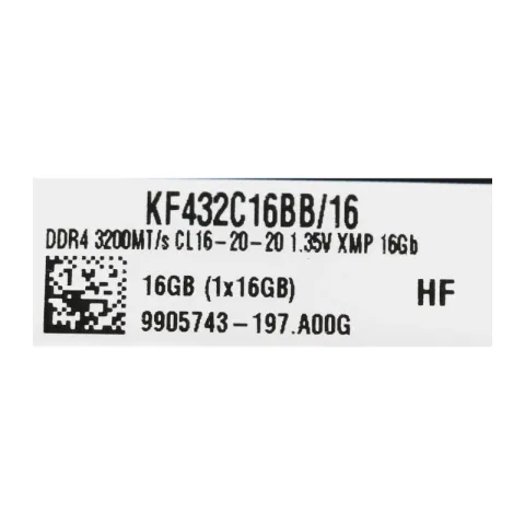 Память оперативная Kingston FURY 16GB DDR4 CL16 DIMM (KF432C16BB1/16WP) Beast Black
