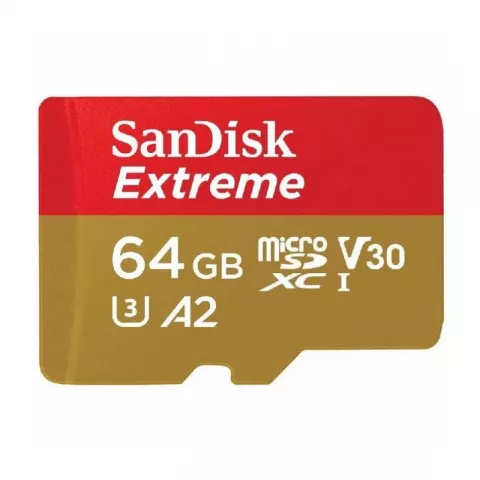 Карта памяти Sandisk Extreme microSDXC Class 10 UHS-I U3 V30 A2 64Gb (160/60 MB/s) SDSQXA2-064G-GN6MN
