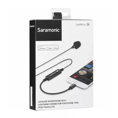 Комплект Петличный микрофон Saramonic LavMicro Di (Lightning) + штатив Manfrotto MKPIXICLAMP-BK