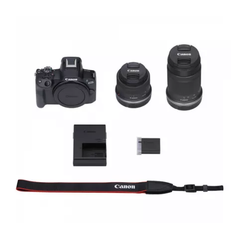 Цифровая фотокамера Canon EOS R50 Kit 18-45mm 55-210mm  (Black)