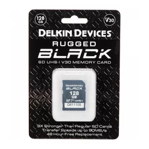 Карта памяти Delkin Devices BLACK SDXC 128GB UHS-I U3 V30 R90/W90MB/s [DDSDBLK128GB]