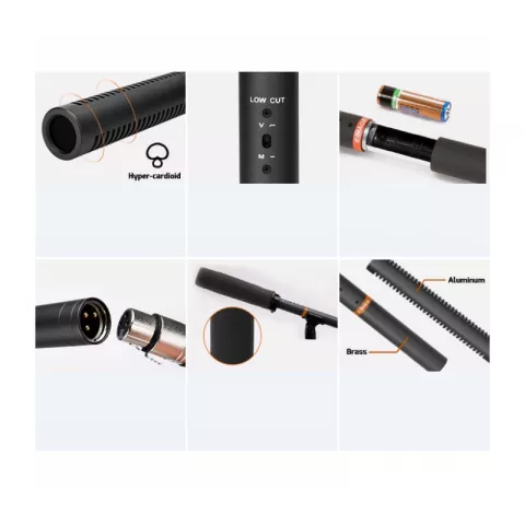E-Image PM-876 Professional shotgun microphone, middle, 19*285 mm Микрофон