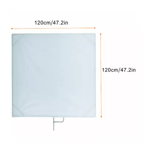 E-Image F04-48 Flag panel stainless steel diffusion white Флаг белый просветный 120x120 cm