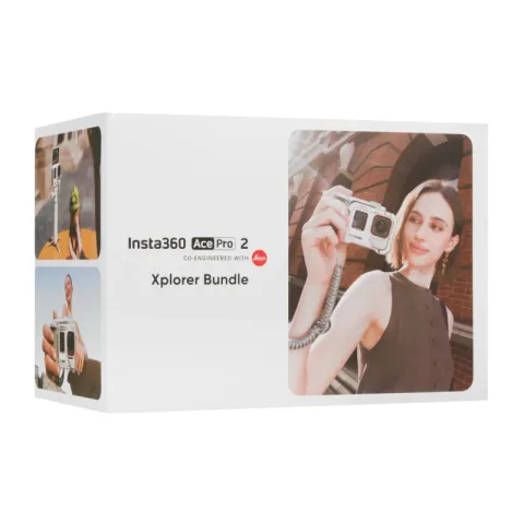 Insta360 Ace Pro 2 (Arctic White) | Xplorer Bundle (Moonlight Silver)