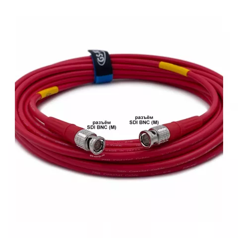 GS-PRO 12G SDI BNC-BNC (mob) (red) 12 метров мобильный/сценический кабель (красный)