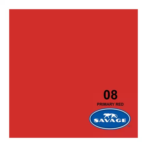 Savage 8-1253 PRIMARY RED Фон бумажный Красный 1,35 х 11 метров