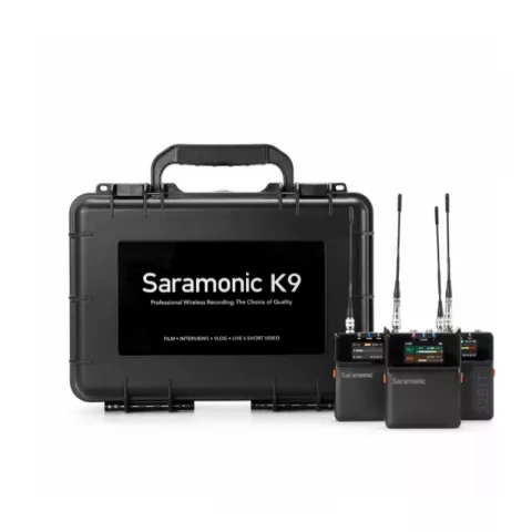 Saramonic K9 (TX+TX+RX) Радиосистема УВЧ приемник + 2 передатчика в чемодане, разъем 3,5мм