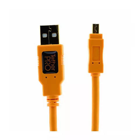 Кабель Tether Tools TetherPro USB 2.0 to Mini-B 8-Pin 4.6m Orange (CU8015-ORG)