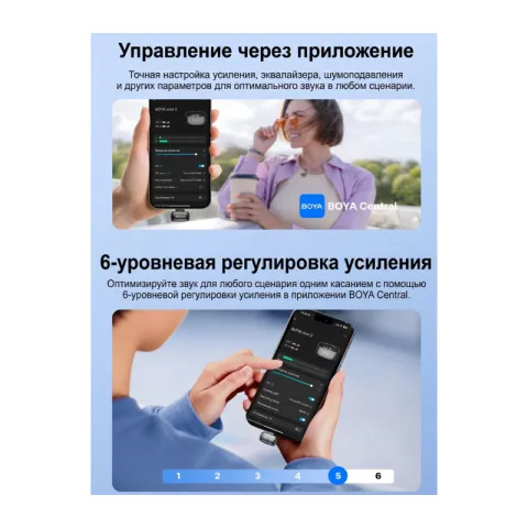BOYA MINI 2-04 Ультракомпактная двухканальная радиосистема с разъемом USB-C