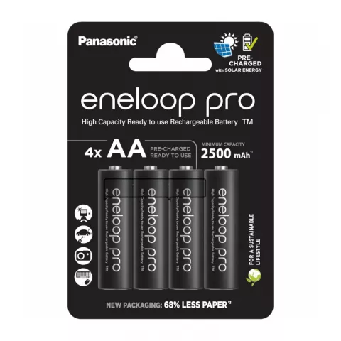 Аккумуляторы Panasonic Eneloop Pro 2500mAh, 4 шт, AA (BK-3HCDE/4BE/BK-3HCDE/4CP)