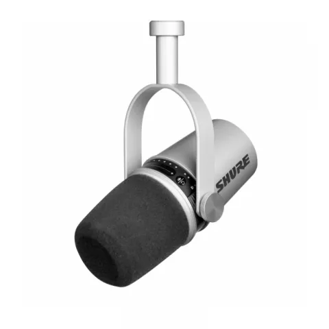Микрофон Shure MV7-S гибридный динамический кардиоидный, серебро
