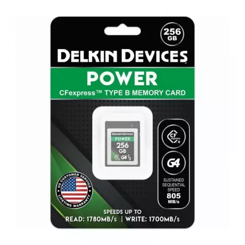 Карта памяти Delkin Devices Power CFexpress Type B G4 256GB 1780/1700Mb/s [DCFXBP256G4]