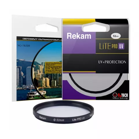 Ультрафиолетовый фильтр Rekam Lite PRO UV 52mm (UV 52-2LC) с просветляющим покрытием