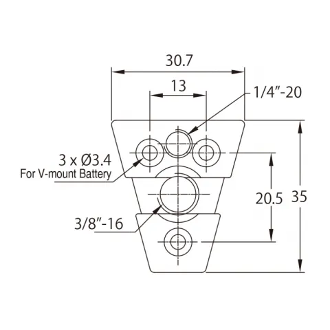 KUPO KS-270 V-Lock Wedge Адаптер