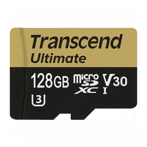 Карта памяти Transcend 128Gb MicroSD Ultimate Class 10 + адаптер (TS128GUSDU3M)