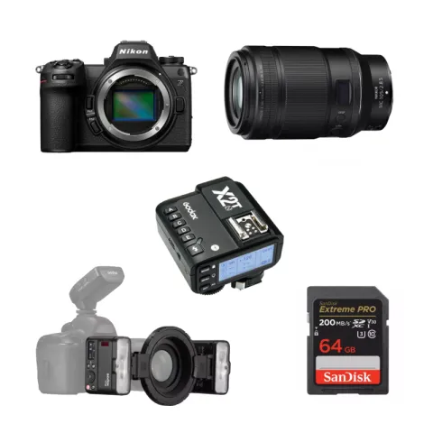 Комплект для стоматолога - Nikon Z6III Kit Z MC 105mm f/2.8 + Godox MF12-K2 + Godox X2T-N TTL + SDSDXXU-064G-GN4IN