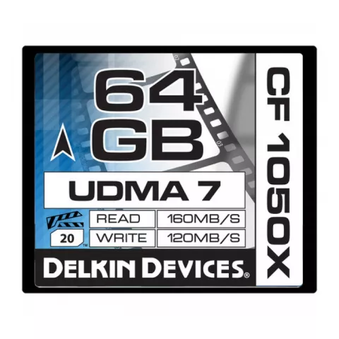 Карта памяти Delkin Devices Cinema CF 64GB UDMA7 1050X (DDCF1050-64GB)