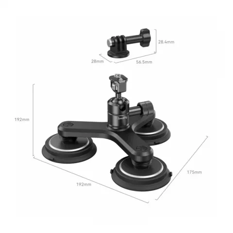 SmallRig 4468 Держатель магнитный для экшен-камер Triple Magnetic Suction Cup Mounting Support Kit