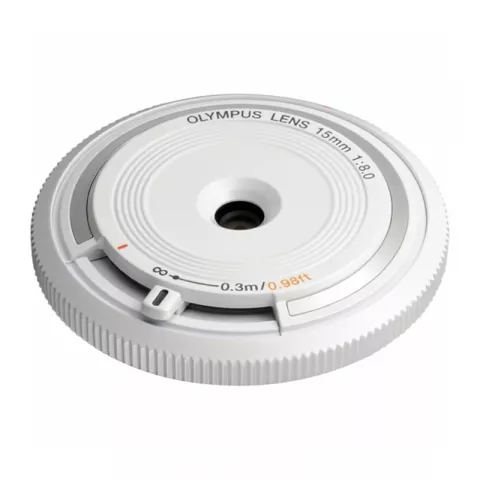 Объектив Olympus Body Cap Lens 15mm 1:8.0 белый