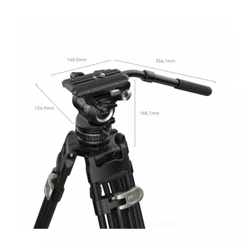 SmallRig 4465 штатив AD-Pro8 с видеоголовой/карбоновый с клипсами FreeBlazer Carbon Fiber Tripod