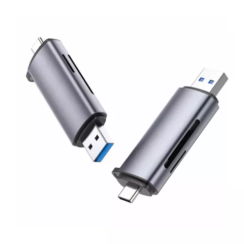 Кардридер Ugreen USB-C + USB-A 3.0 для карт памяти TF/SD (50706)