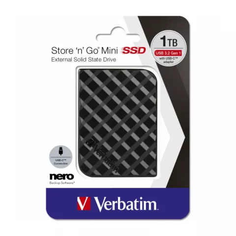 Verbatim V Store 'n' Go Mini SSD USB 3.2 Gen1 512GB Black Накопитель жесткий диск