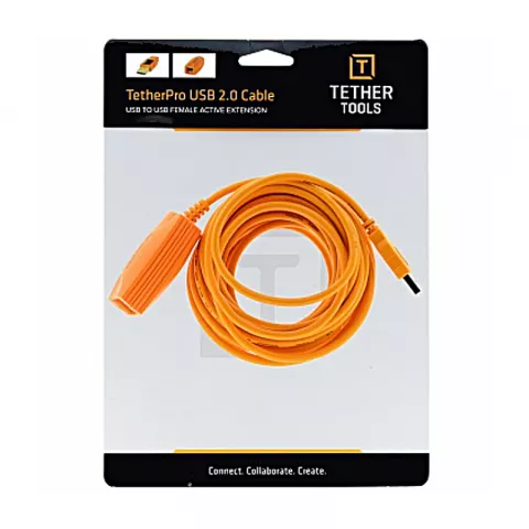 Кабель-удлинитель Tether Tools TetherPro USB 2.0 to USB Female Active активный 5m Orange (CU1917)