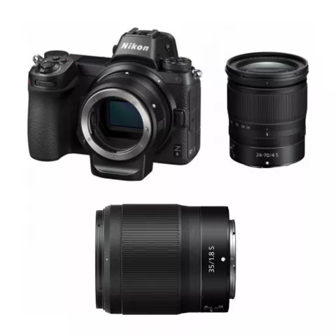 Цифровая фотокамера Nikon Z6 Kit Z 24-70mm f/4 S + переходник FTZ + Z 35mm f/1.8 S