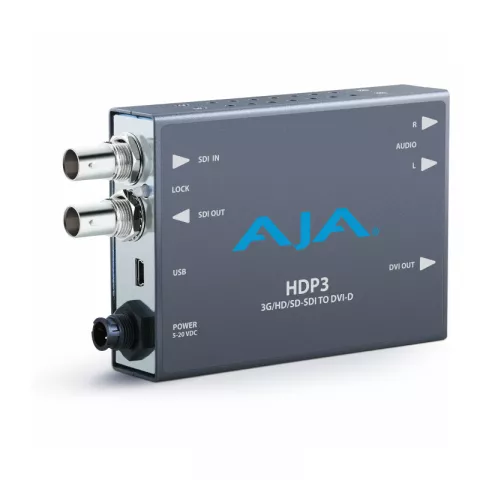 Конвертер видеосигнала из 3G-SDI в DVI-D и аудиосигнала AJA  HDP3