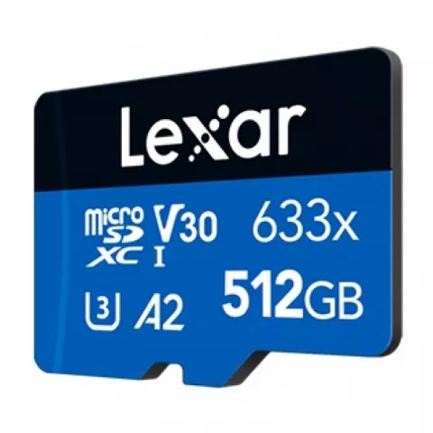 Карта памяти 64GB Lexar microSDXC UHS-I (100/45MB/s) C10 A1 V30 U3 c SD адаптером (LSDMI64GBB633A)