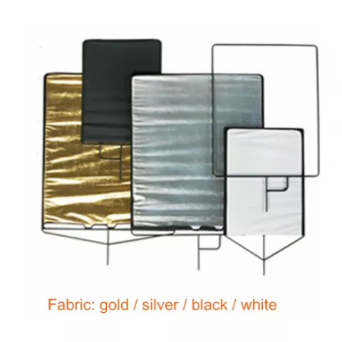 E-Image F02-18 Flag panel aluminum alloy gold/silver/black/white Флаг 4в1 45x60 cm