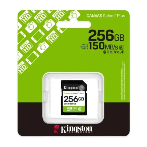 Карта памяти 256Gb Kingston Canvas Select Plus SDXC Gen3 UHS-I U1 V10 150 Mb/sSDS3/256GB