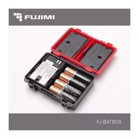 Универсальный кейс Fujimi FJ-BATBOX для батарей и карт памяти. 2 акб, 4 SD 