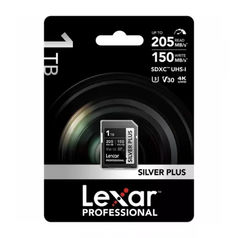 1TB Lexar Professional SILVER PLUS SDXC UHS-I R/W 205/150MB/s C10 (LSDSIPL001T-BNNNG)