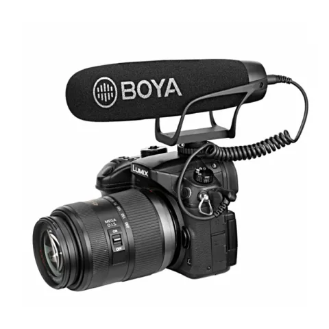 Микрофон пушка супер-кардиоидный Boya BY-BM2021 для фото, видеокамер, диктофонов и смартфонов 3,5мм