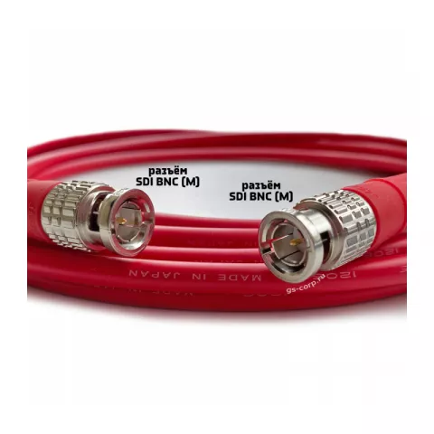 GS-PRO 12G SDI BNC-BNC (mob) (red) 2 метра мобильный/сценический кабель (красный)