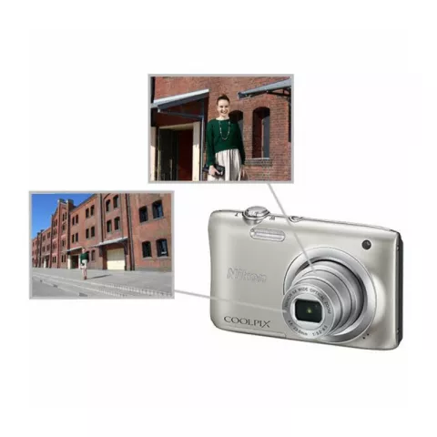 Цифровая фотокамера Nikon Coolpix A100 серебристый