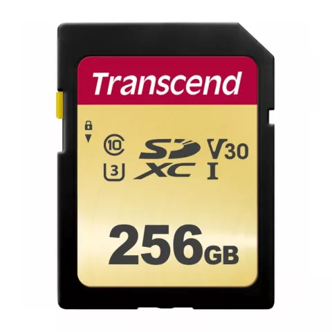 Карта памяти SD 256GB Transcend 500S SDXC UHS-I U3 V30 [TS256GSDC500S]
