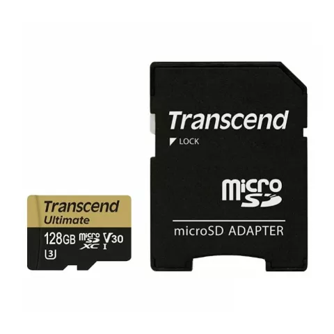 Карта памяти Transcend 128Gb MicroSD Ultimate Class 10 + адаптер (TS128GUSDU3M)