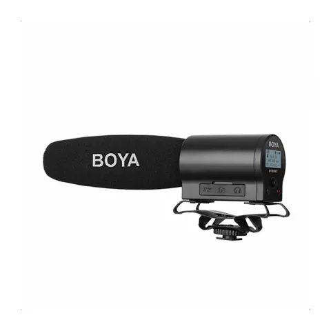 Микрофон пушка Boya BY-DMR7 с интегрированным флэш-рекордером для DSLR камер и видеокамер