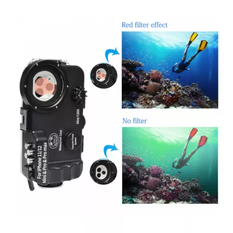 Подводный бокс Sea Frogs iPhone 11/12 mini/Pro/Pro MAX Bluetoooth для Apple iPhone 11/12 mini/Pro/Pro MAX черный
